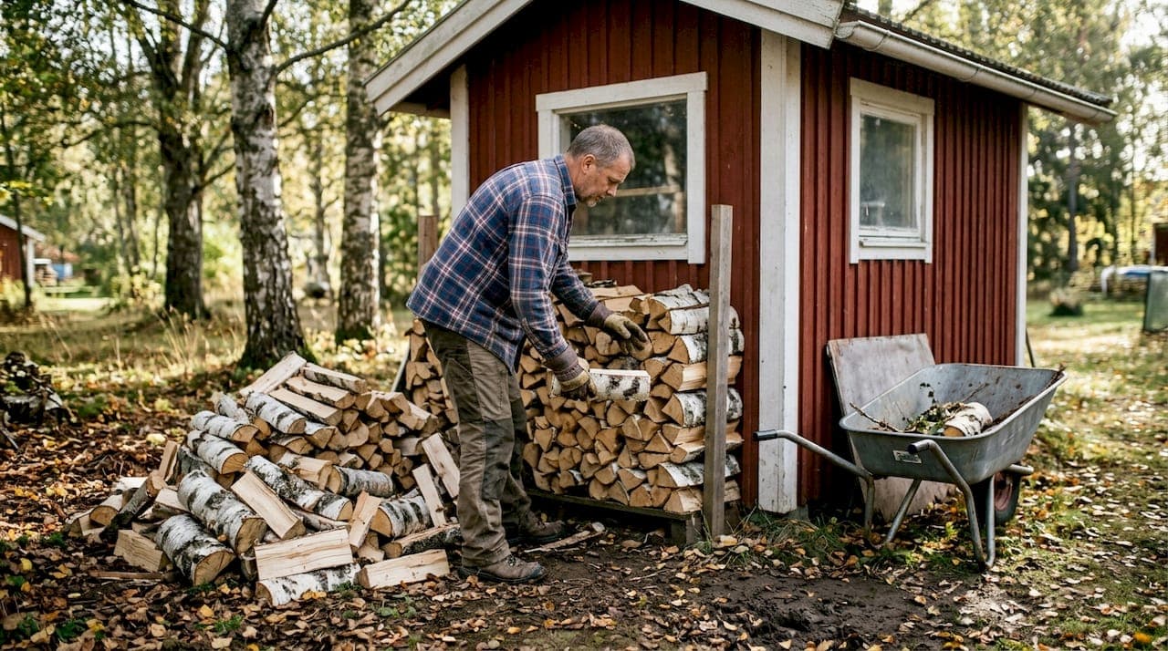 Vedstapling i Nacka, Stockholm - Steg för steg guide